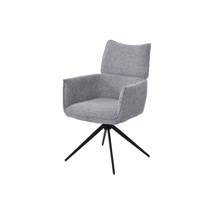 Tessa Mist Grey Dining Chair with Armrests - main view