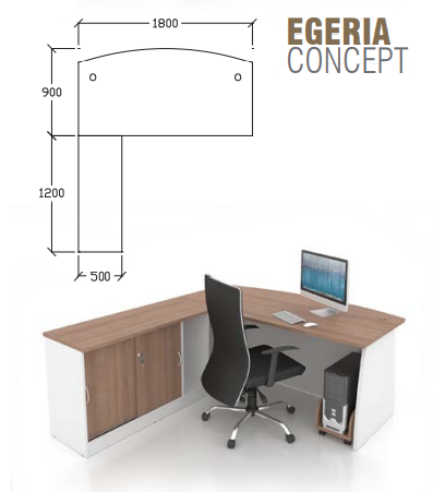 EGERIA 6' Modern Executive Desk - Lian Star