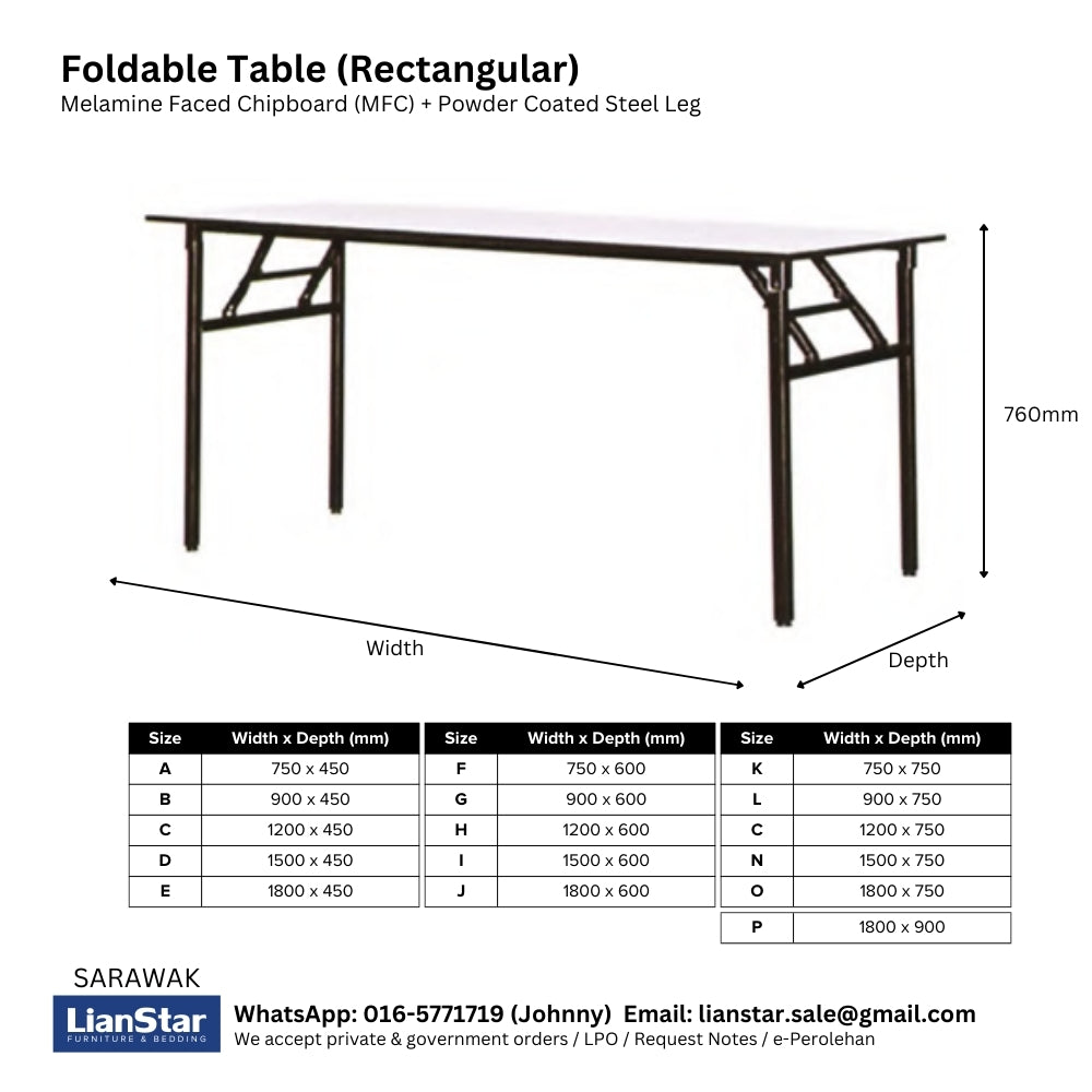 Rectangular Folding Table