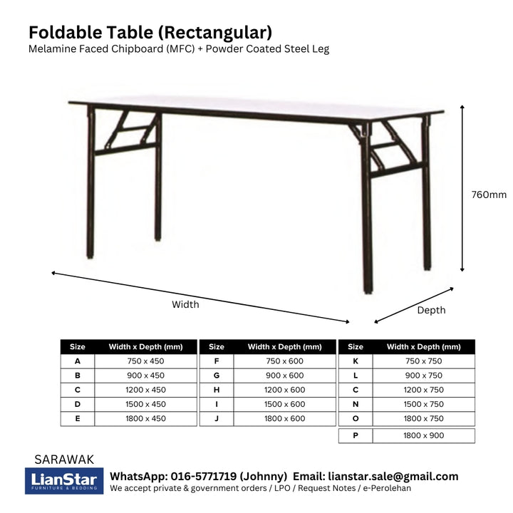 Rectangular Folding Table