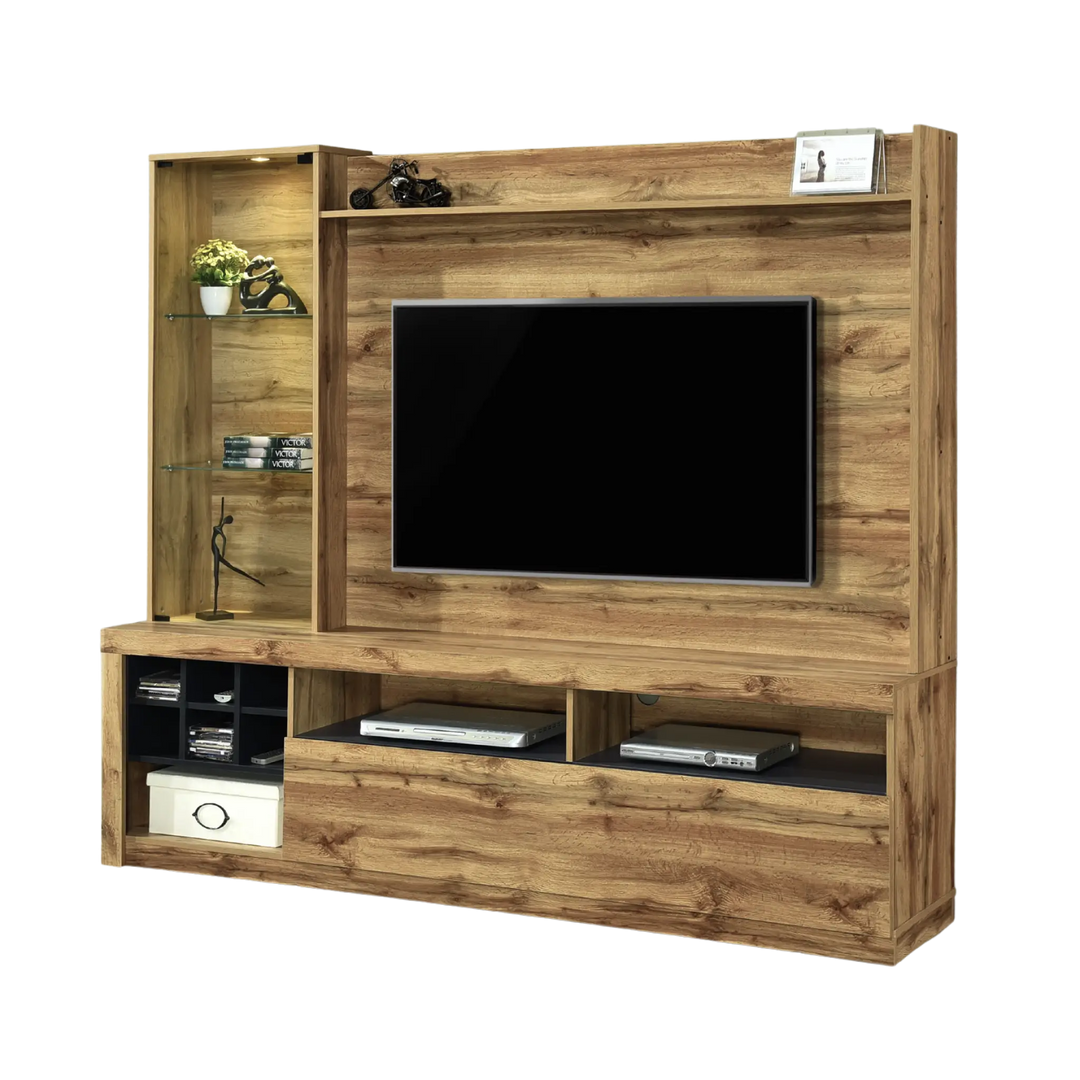 TEXAS Tall TV Cabinet with LED