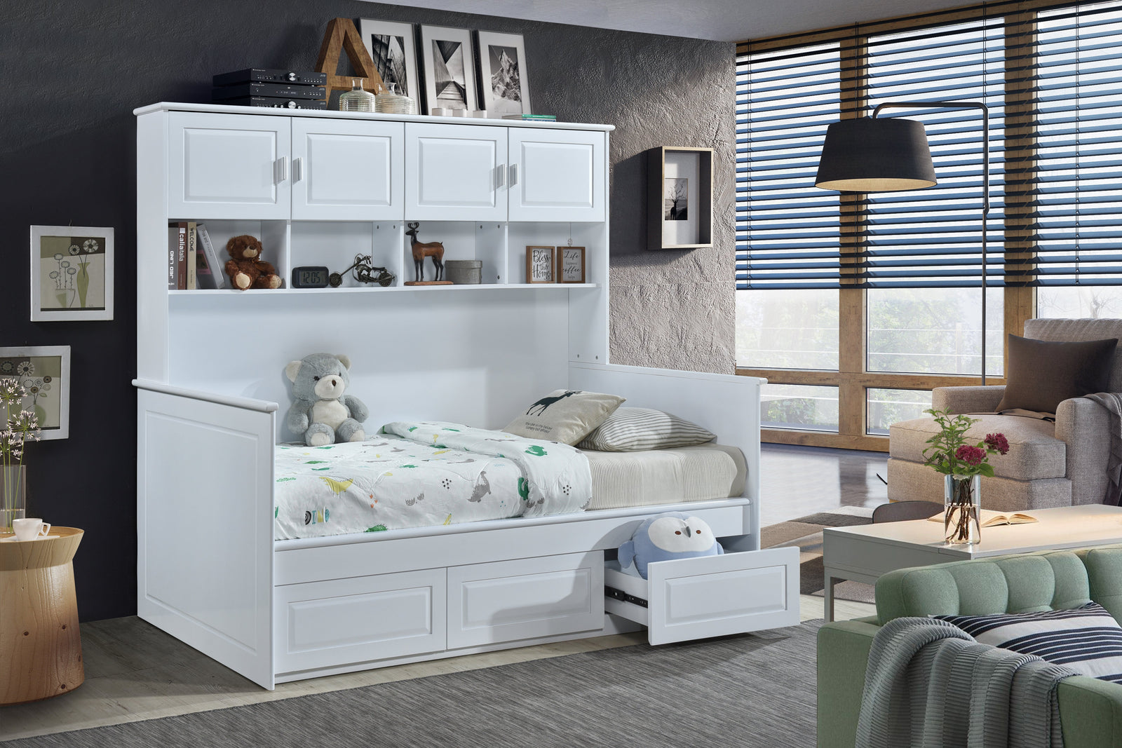 MIYA 92 Super Single Bed with Storage - Lian Star