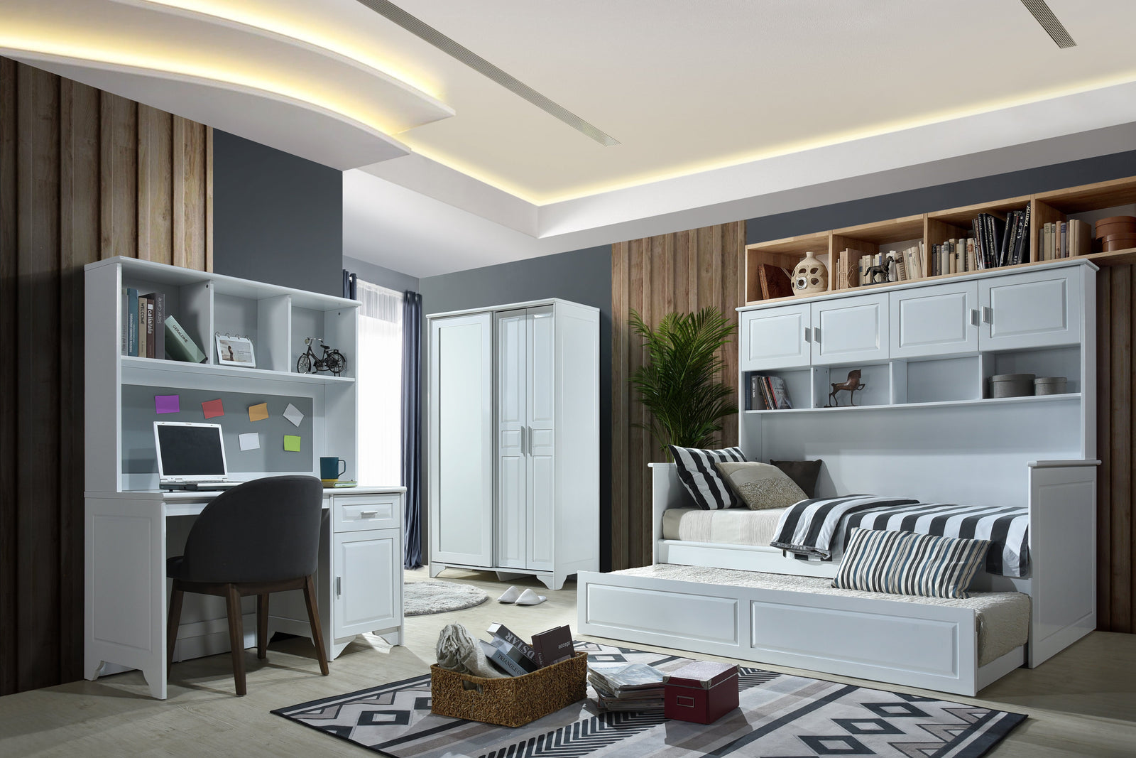 MIYA 93 Super Single Bed with Pull Out Extra Bed - Lian Star