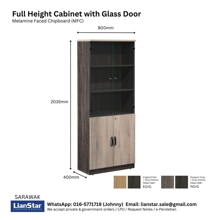 MP Full Height Cabinet with Glass Door