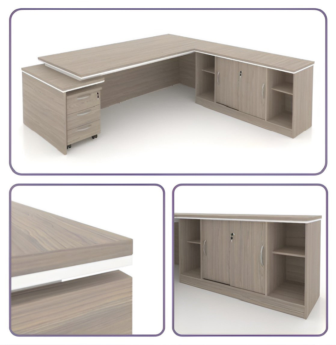 JUPITER Director Table with Cabinet - Lian Star