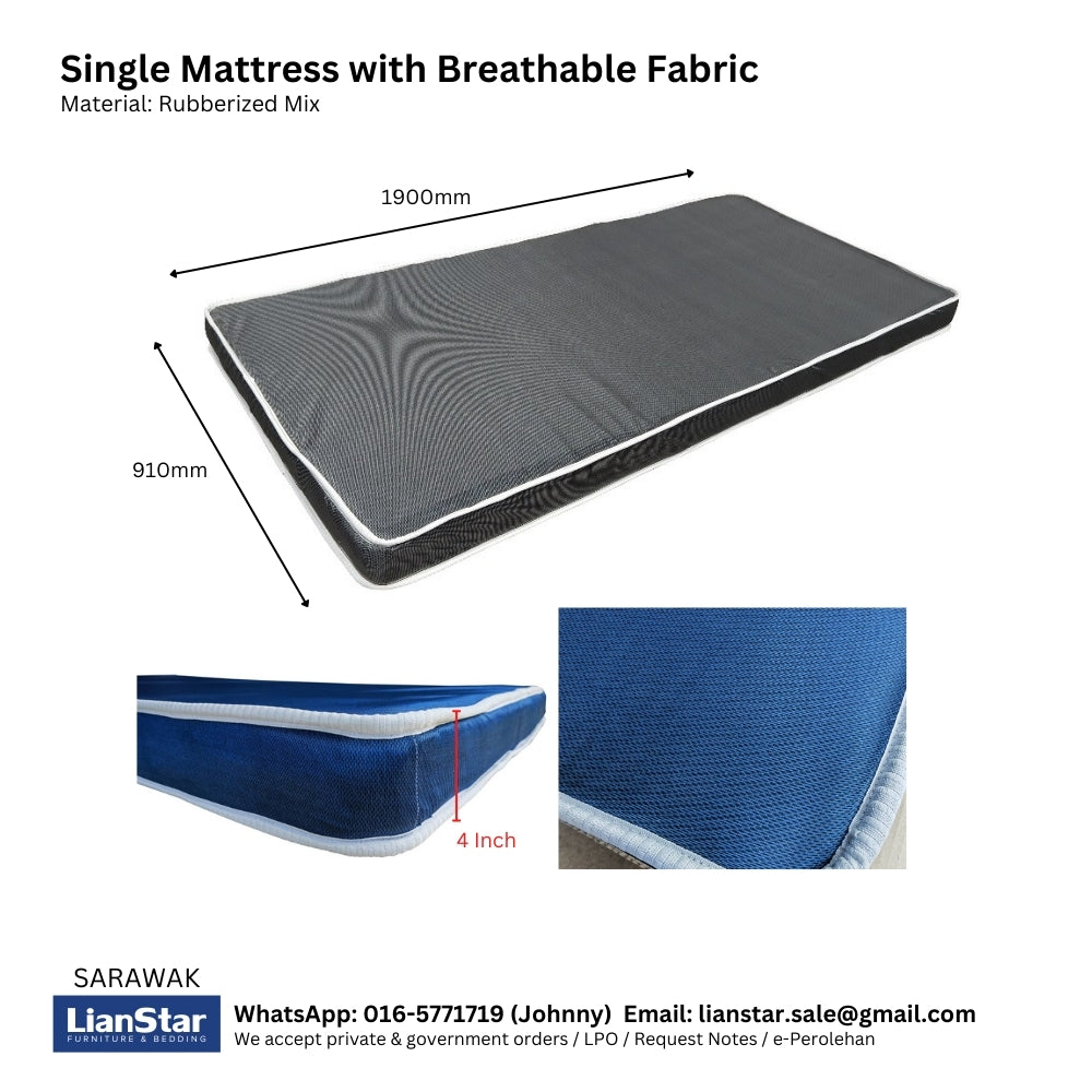 4Inch Rebonded Hostel Mattress