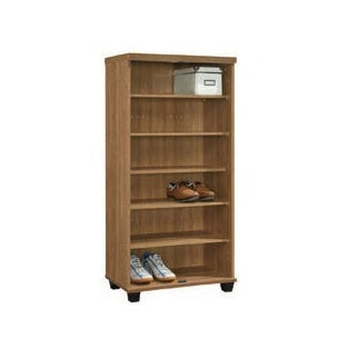 SC-55068-073 Golden Oak Shoe Cabinet open view