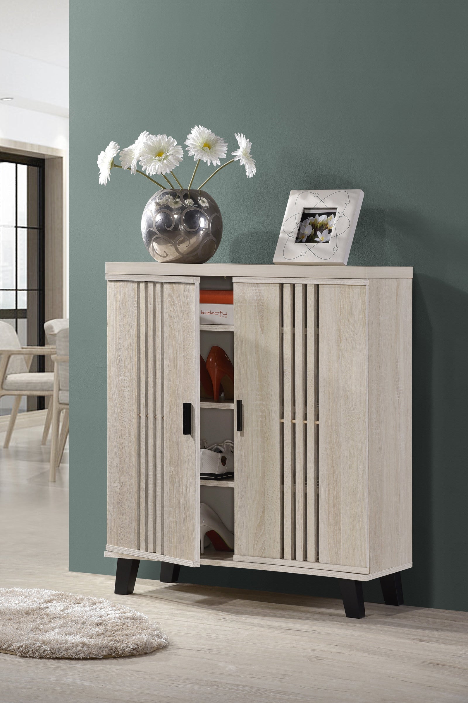 SOLE 2 Door Wooden Shoe Cabinet - Lian Star