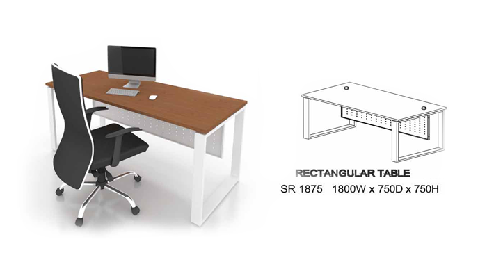 Square Leg Modern Standard Desk - Lian Star