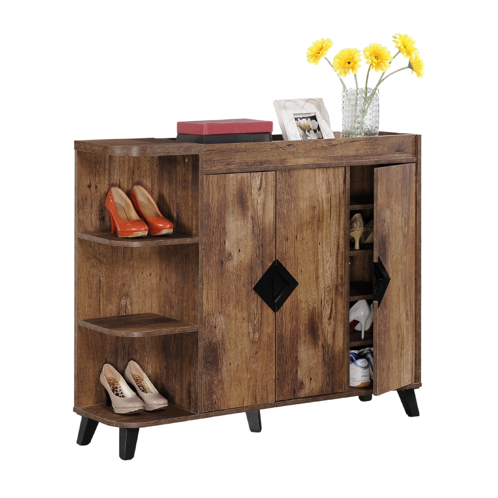 TEXAS 3 Door Wooden Shoe Cabinet - Lian Star