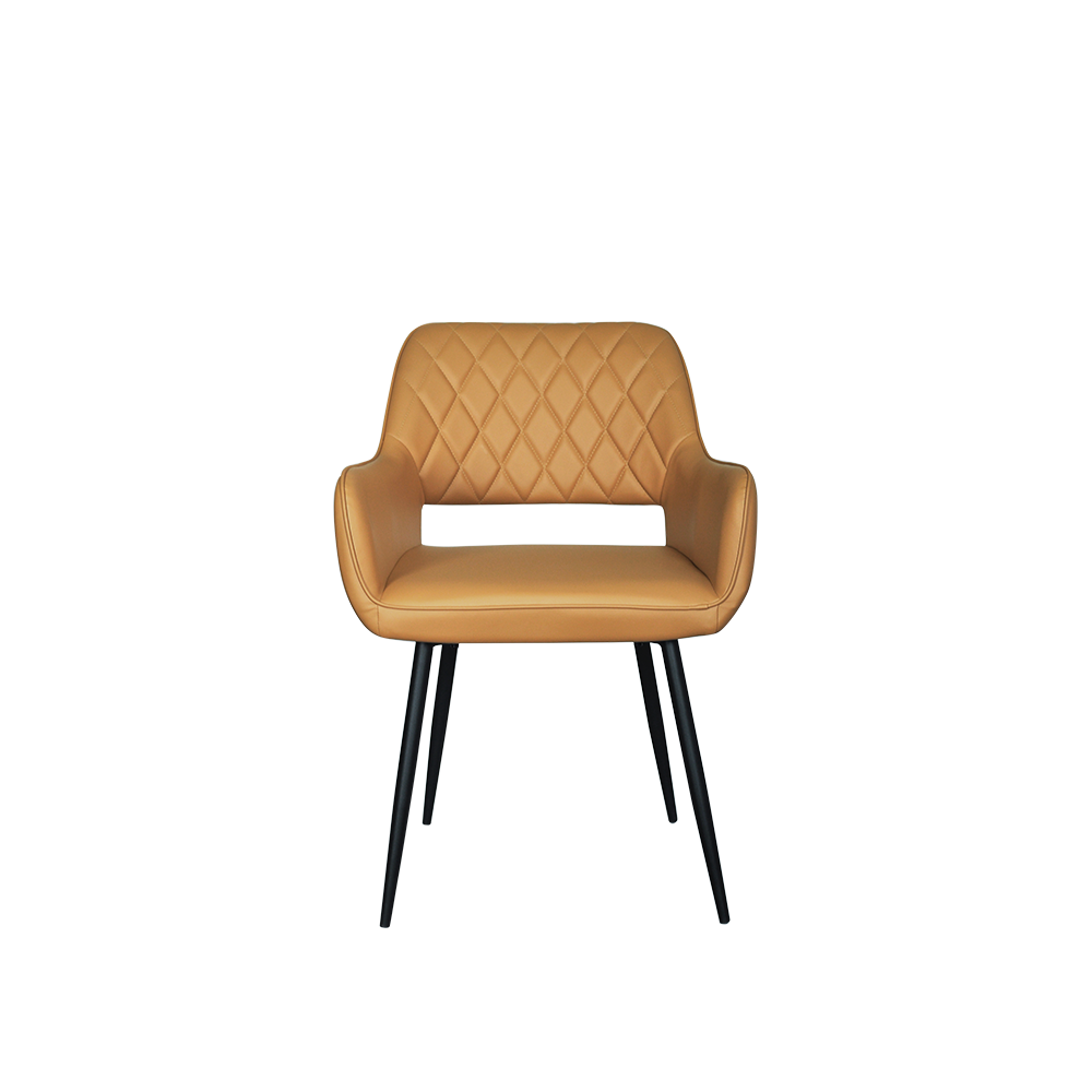 Amber Elegant Low Back Dining Chair with Armrest - alternate view