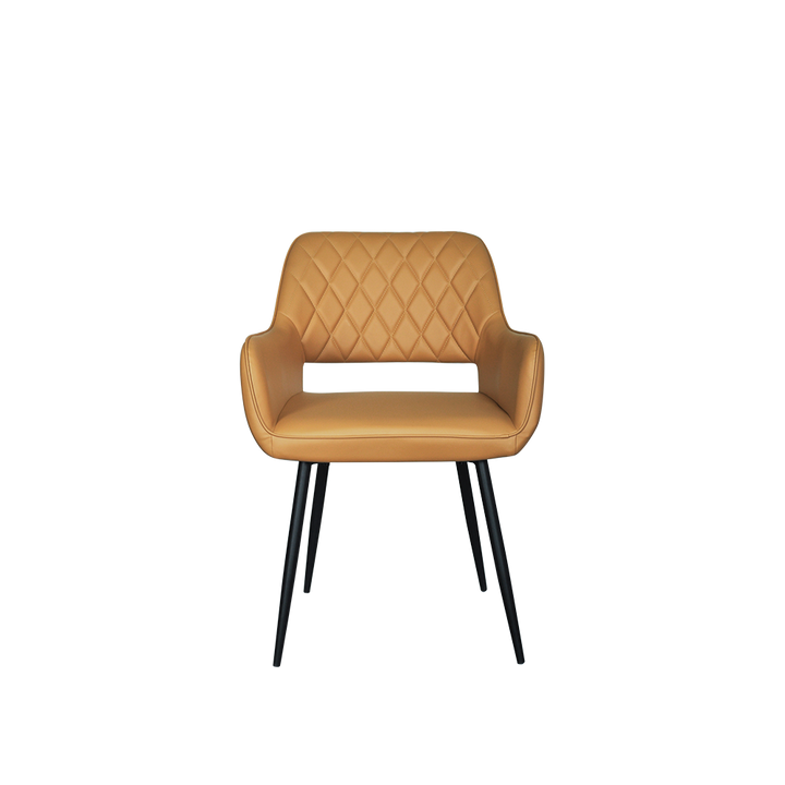 Amber Elegant Low Back Dining Chair with Armrest - alternate view