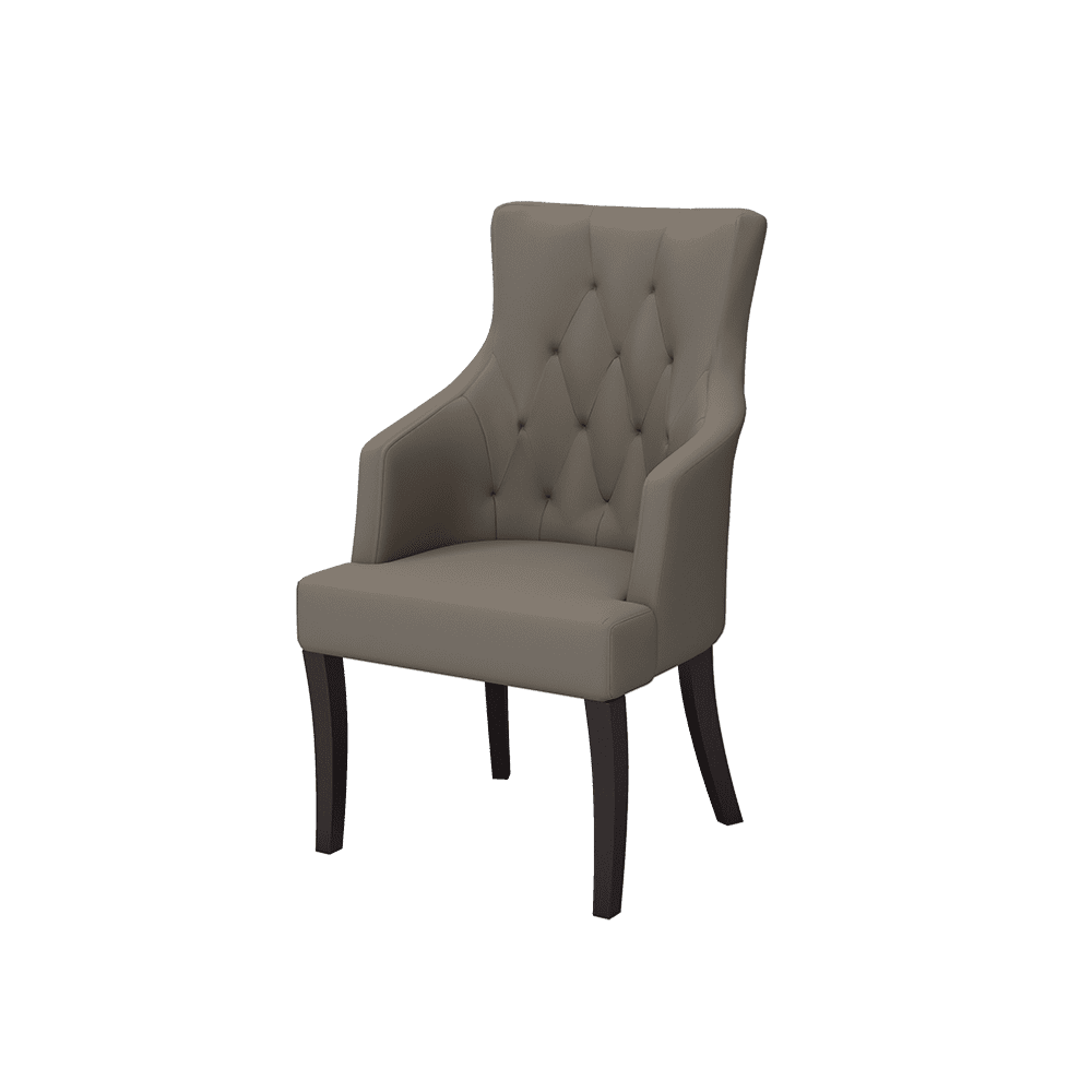 Thea Elegant High Back Tufted Dining Chair with Armrest - alternate view