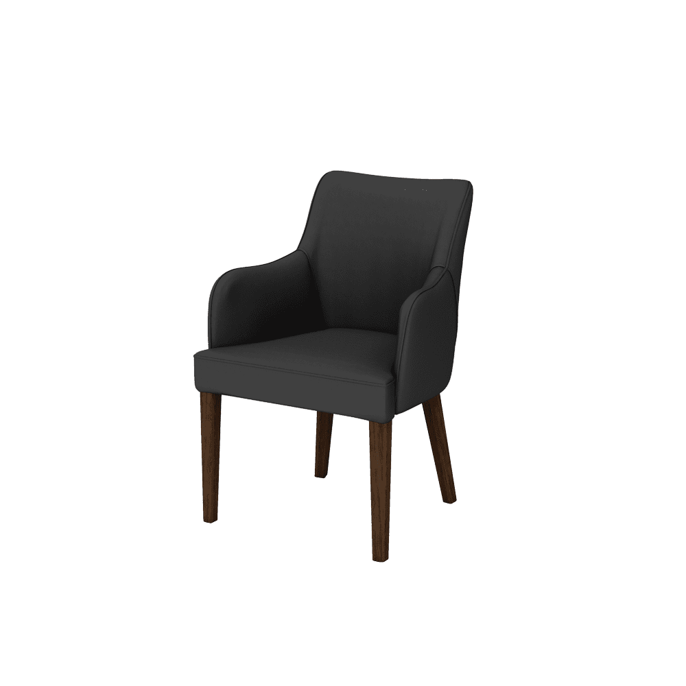 Calista Fabric / Leather Dining Chair with Armrests - main view
