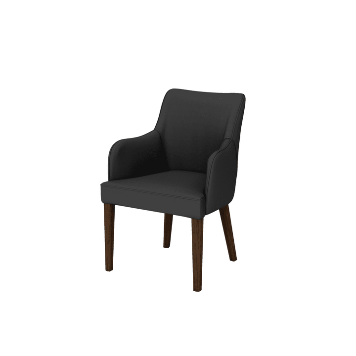 Calista Fabric / Leather Dining Chair with Armrests - main view