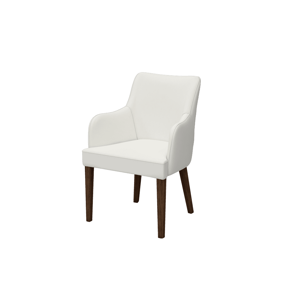 Calista Fabric / Leather Dining Chair with Armrests - alternate view