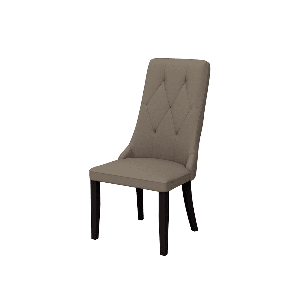Isadora Fabric / Leather High-Back Tufted Dining Chair - main view