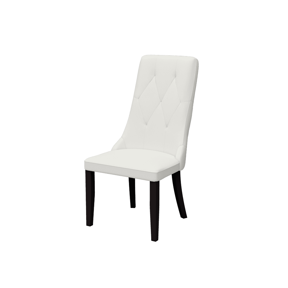 Isadora Fabric / Leather High-Back Tufted Dining Chair - alternate view