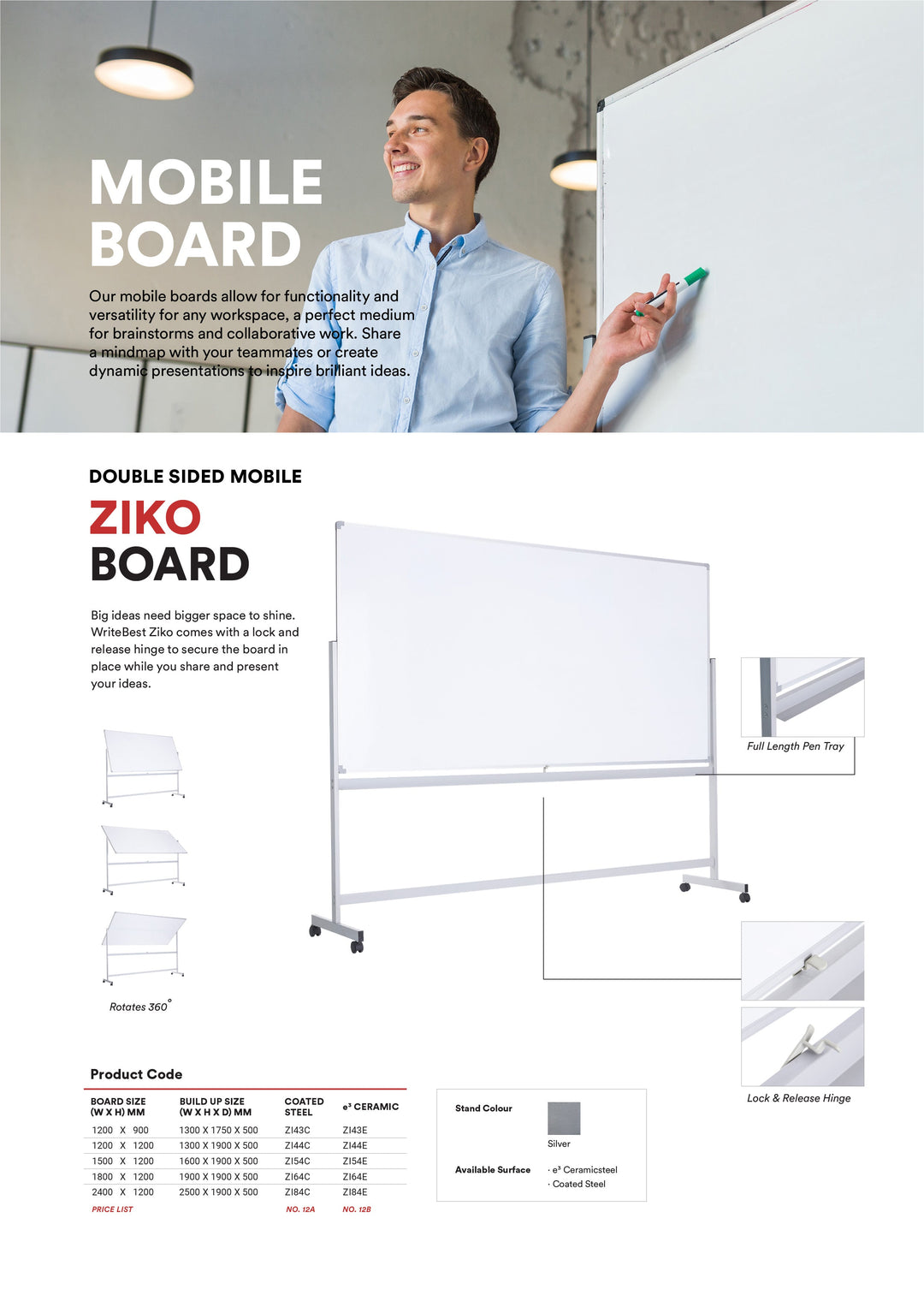 ZIKO Double Sided Mobile Board
