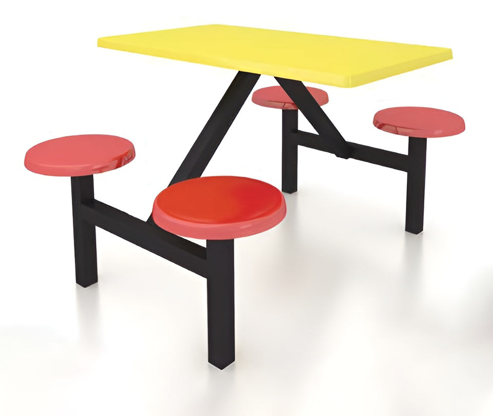 Fiberglass Top Canteen Table with Built-in Chair - Lian Star