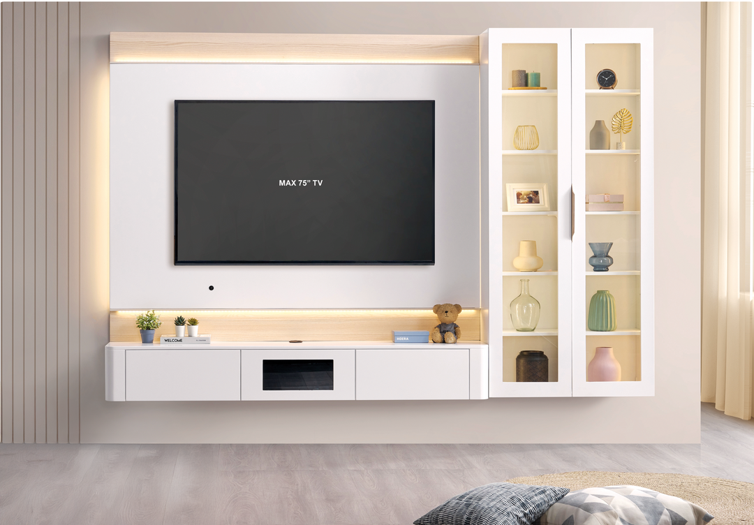 BIANCA 8.5FT Wall TV Cabinet with LED