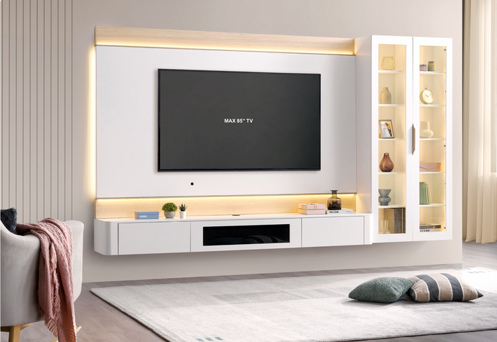 BIANCA 10FT Wall TV Cabinet with LED