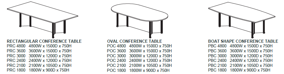 Pole Leg Conference Table - Lian Star