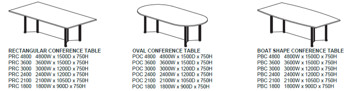 Pole Leg Conference Table - Lian Star