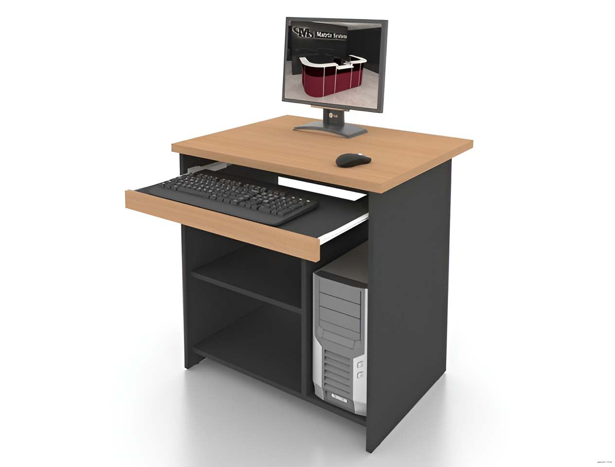 TREND Computer Table with Shelf - Lian Star