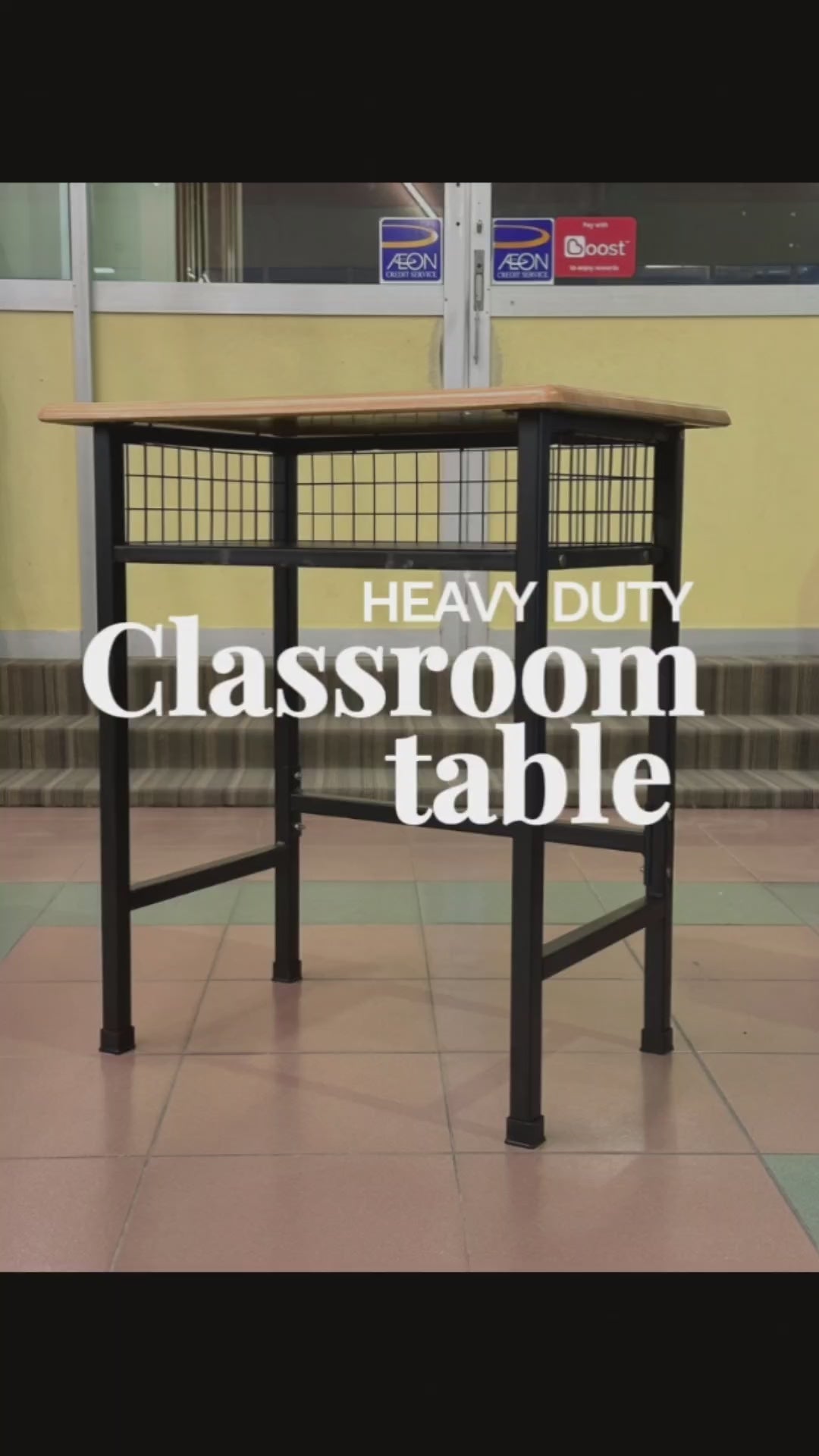 Meja Sekolah Atas Kayu ST-38 dengan Laci
