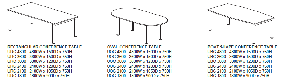 U-Leg Conference Table - Lian Star